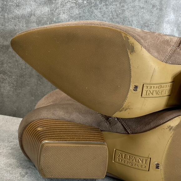 ALFANI Step N’ Flex Women’s Cognac Armena Pointed-Toe Side-Zip Booties SZ 6 - Picture 10 of 11